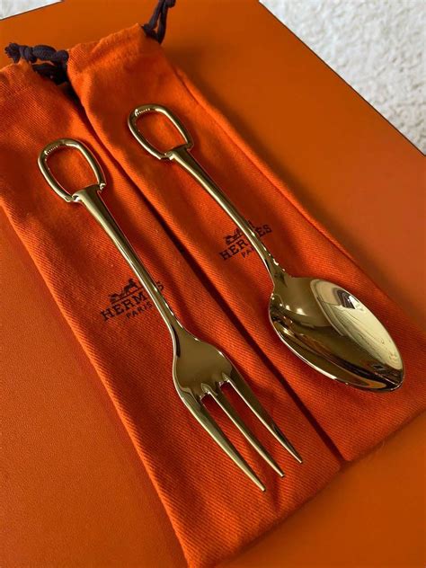 hermes spoon and fork|hermes dishes for sale.